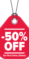 50% Discount for new customers
